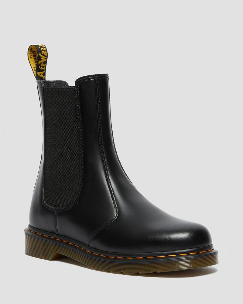 Black Men\'s Dr Martens 2976 Hi Smooth Leather Ankle Boots | CA 421ILH